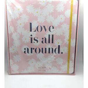 KATE SPADE Bridal Planner Love Is All Around Pink Daisy Floral 3 Ring Binder